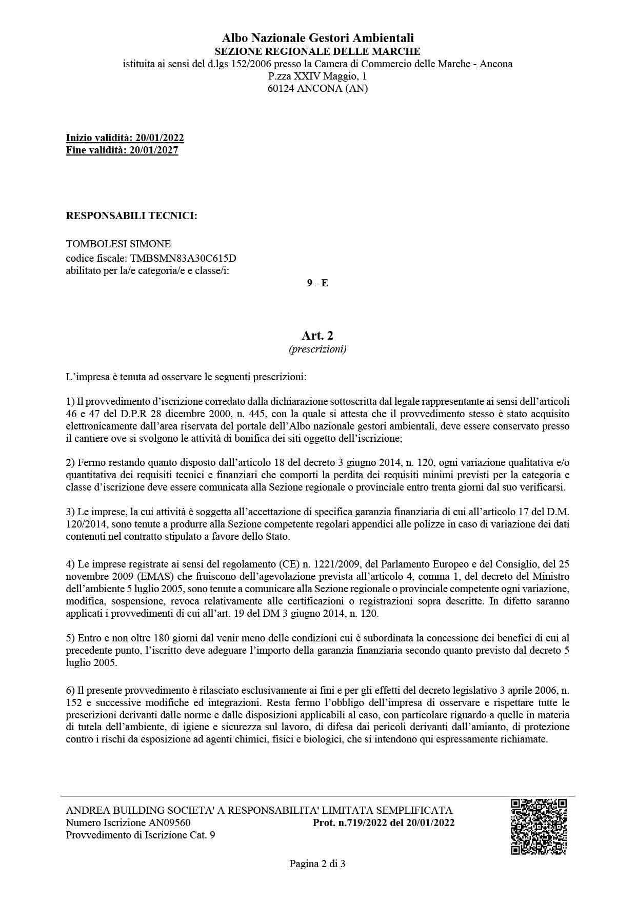 4.6_2022.01.20 conferma iscrizione cat 9E-2 4.6 2022.01.20 conferma iscrizione cat 9E 2